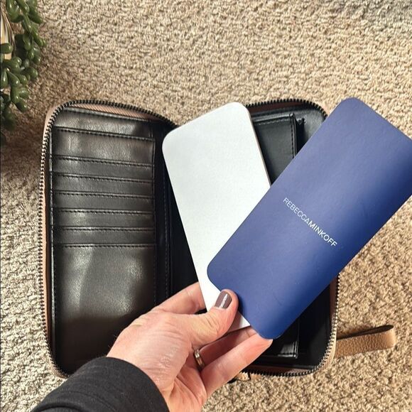 Rebecca Minkoff Taupe Leather Wristlet Wallet - Picture 6 of 16